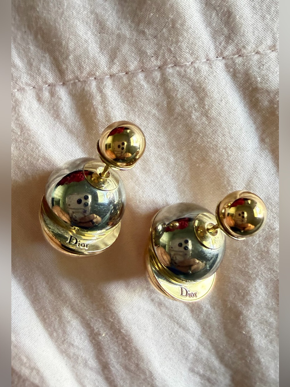Dior Tribales Earrings Gold & Silver Two-Tone Authentic